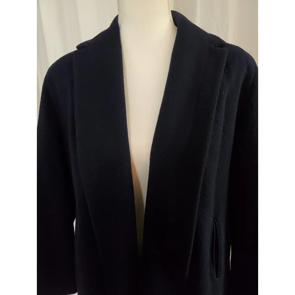 Rare Stroocks WoolL.S. Ayres Indianapolis Open Front Coat Dark Romantic Warm Lrg - Picture 2 of 16